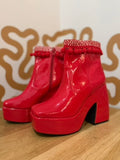 Red Pom Pom Boots