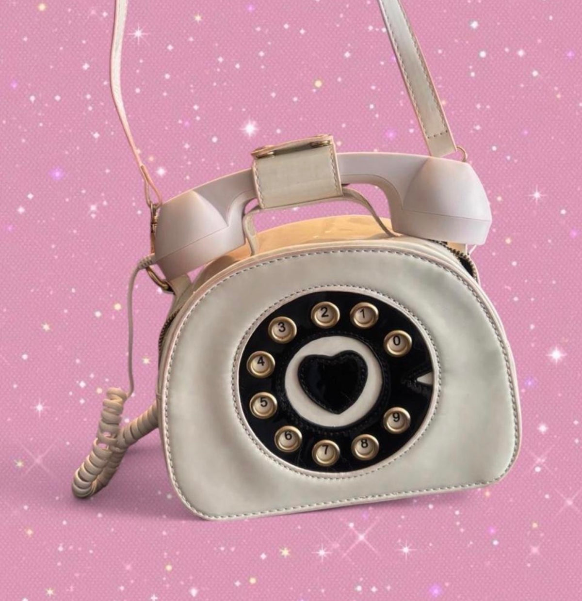 CUSTOM White Rotary Phone Bag
