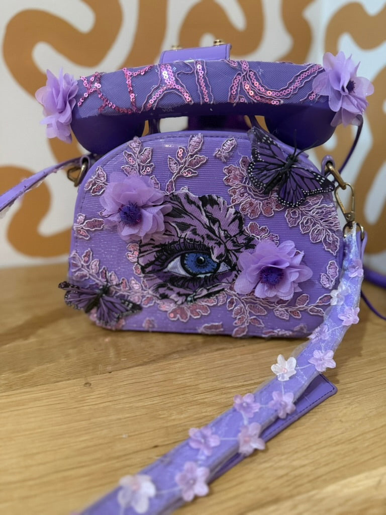 Purple Passion Rotary Phone Messenger Bag