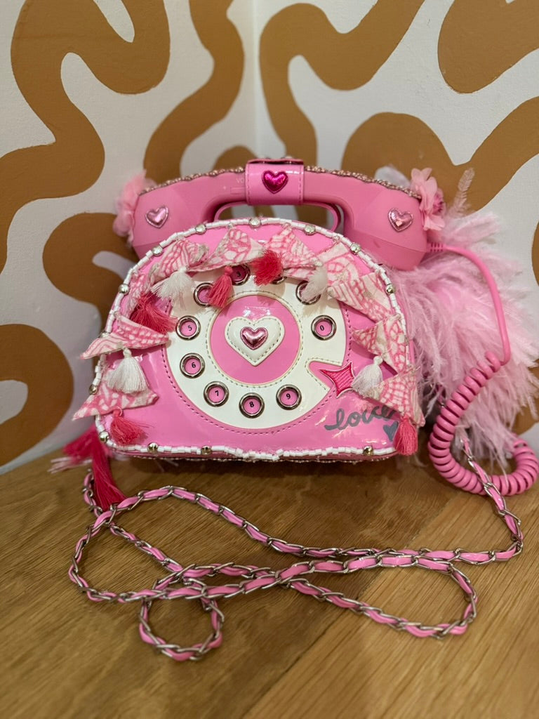 Pink Parfum Rotary Phone Bag