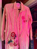 Pink Floral Acid Wash Jumpsuit