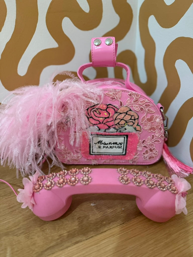 Pink Parfum Rotary Phone Bag