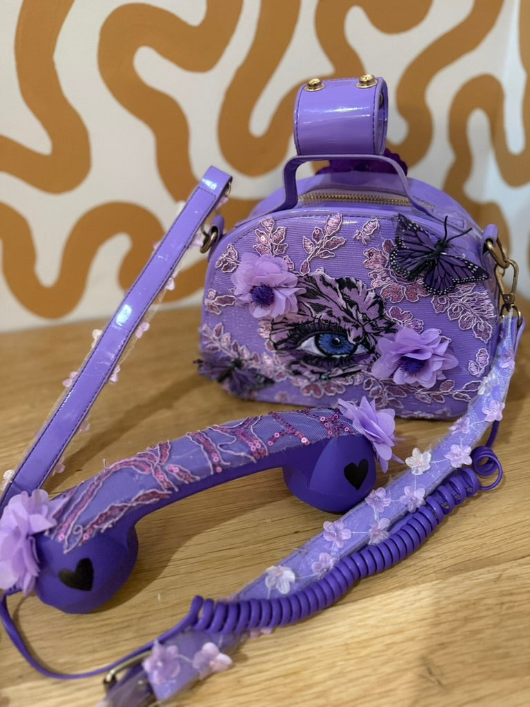 Purple Passion Rotary Phone Messenger Bag