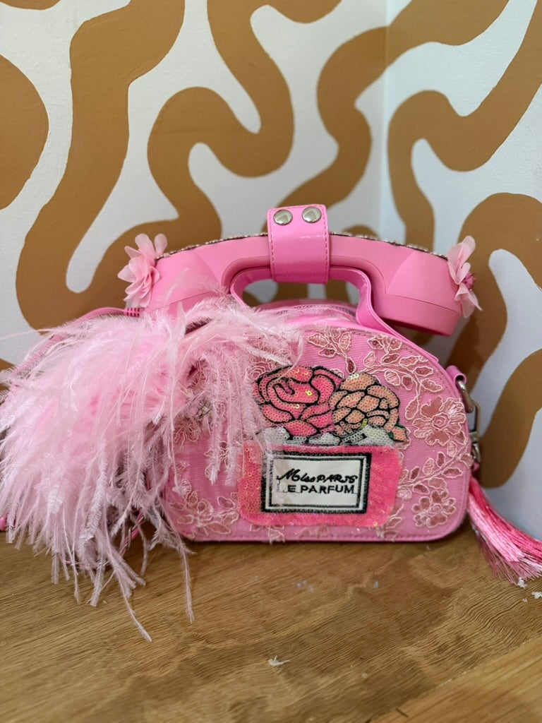 Pink Parfum Rotary Phone Bag