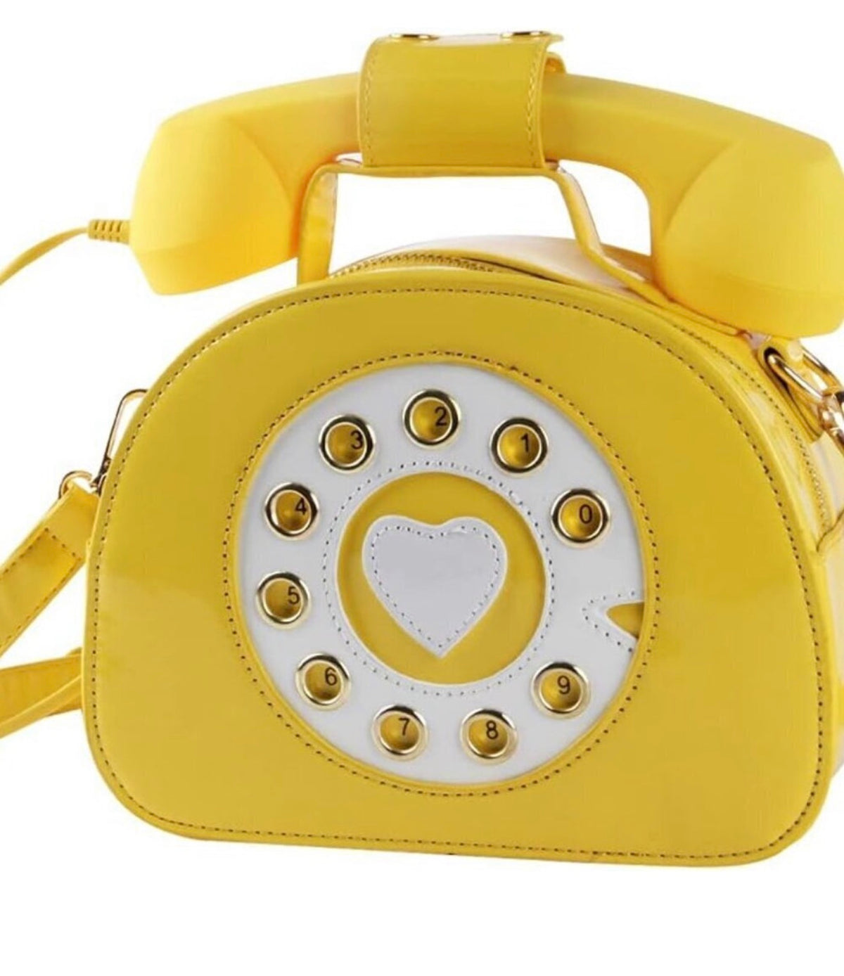 CUSTOM Yellow Rotary Phone Bag