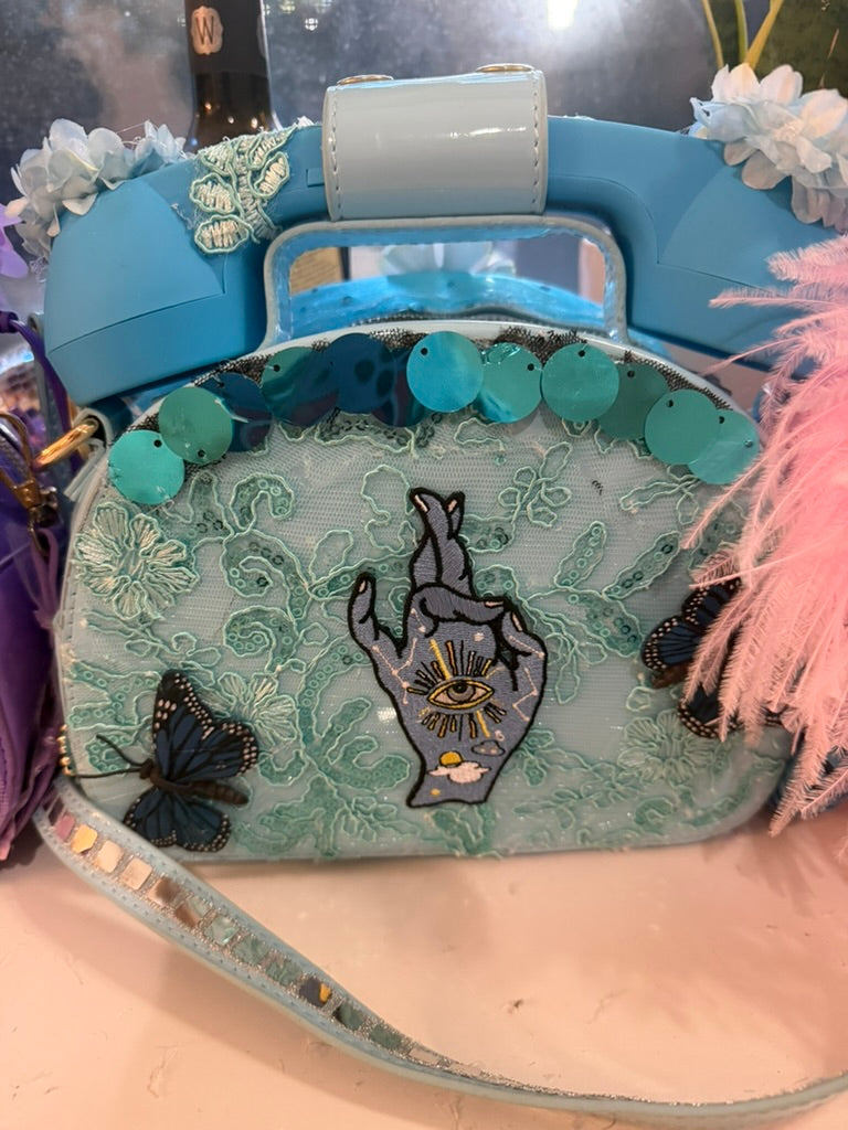 Blue Belle Rotary Phone Bag