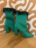 Green Lace Booties