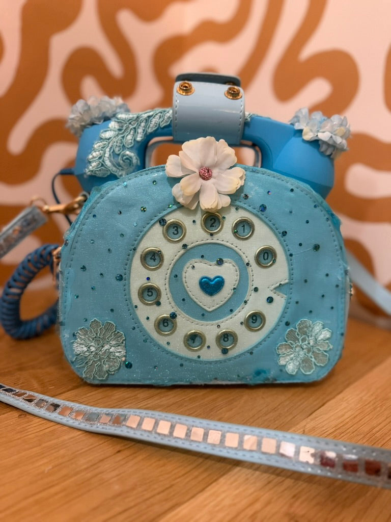 Blue Belle Rotary Phone Bag