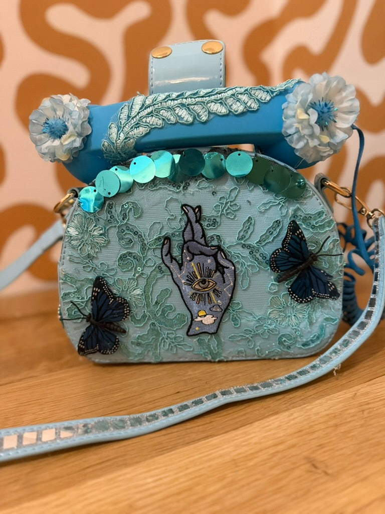 Blue Belle Rotary Phone Bag
