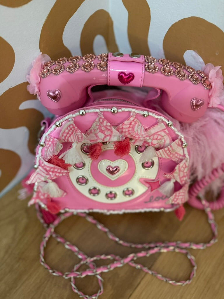Pink Parfum Rotary Phone Bag