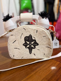 White Rotary Phone Messenger Bag