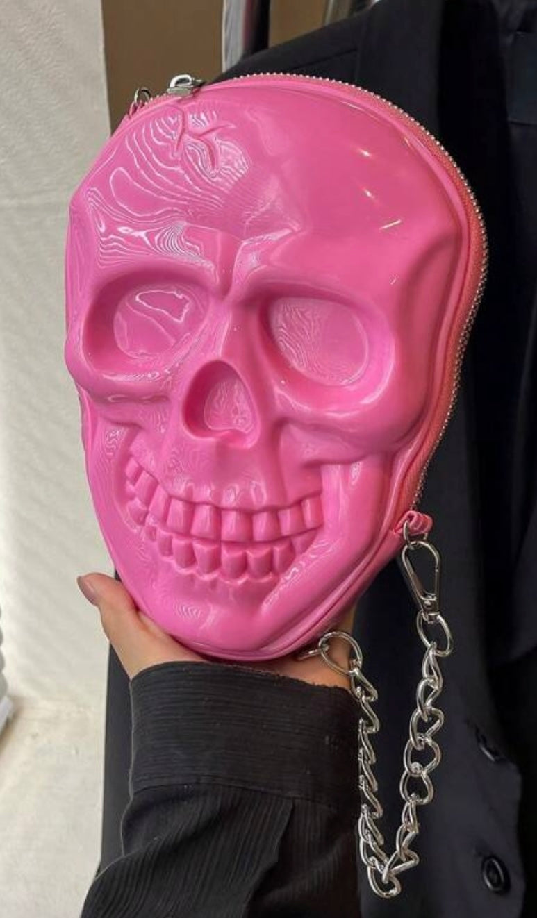 Pink Skullie Bag